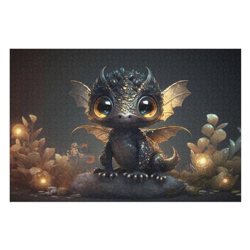Dinosaurier Puzzles 1000 Teile Erwachsener Kniffel Spaß Für Die Ganze Familie, Holzpuzzle Kinder Erwachsene, Impossible Puzzle Schwer （75×50cm） von DCCCY