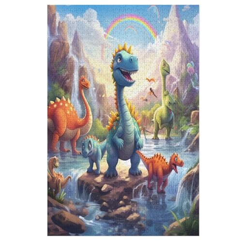 Dinosaurier-Puzzlespiel Aus Holz, 1000 Puzzleteile, Puzzle Für Teenager Und Erwachsene, Kreatives Spielzeug, Puzzles, 78×53cm von DCCCY