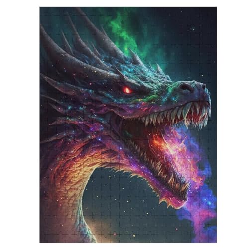 Drache Holzpuzzle 500 Teile Klassische Puzzles Erwachsene Kinder Puzzle DIY Kit Holzspielzeug Einzigartiges Geschenk 55×41cm Drache Holzpuzzle 500 Teile Klassische Puzzles Erwachsene Kinder Puzzle DIY Kit Holzspielzeug Einzigartiges Geschenk 55×41cm von DCCCY