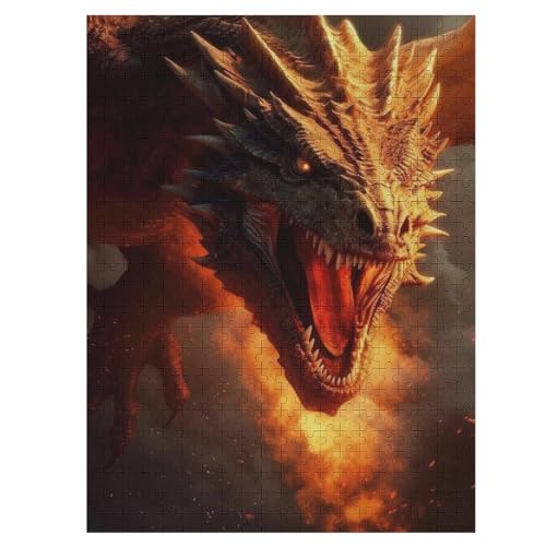 Drache Holzpuzzle 500 Teile Klassische Puzzles Erwachsene Kinder Puzzle DIY Kit Holzspielzeug Einzigartiges Geschenk 55×41cm Drache Holzpuzzle 500 Teile Klassische Puzzles Erwachsene Kinder Puzzle DIY Kit Holzspielzeug Einzigartiges Geschenk 55×41cm von DCCCY