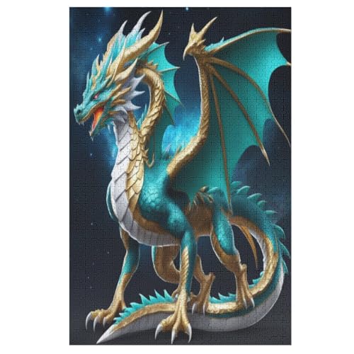 Drache Holzpuzzle Für Erwachsene Teenager Stress Abbauen Familien-Puzzlespiel Poster 1000-teiliges Puzzle Kinder Lernspiel 78×53cm Drache Holzpuzzle Für Erwachsene Teenager Stress Abbauen Familien-Puzzlespiel Poster 1000-teiliges Puzzle Kinder Lernspiel 78×53cm von DCCCY