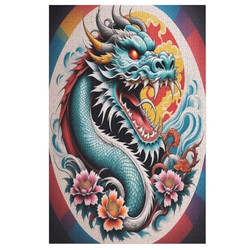 Drache Puzzle 1000 Teile, Holzpuzzle Für Erwachsene Kinder, Impossible Puzzles, Geschicklichkeitsspiel Für Die Ganze Familie 78×53cm Drache Puzzle 1000 Teile, Holzpuzzle Für Erwachsene Kinder, Impossible Puzzles, Geschicklichkeitsspiel Für Die Ganze Familie 78×53cm von DCCCY