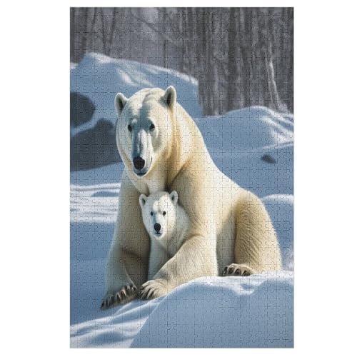 Eisbär Holzpuzzle 1000 Teile Klassische Puzzles Erwachsene Kinder Puzzle DIY Kit Holzspielzeug Einzigartiges Geschenk 78×53cm Eisbär Holzpuzzle 1000 Teile Klassische Puzzles Erwachsene Kinder Puzzle DIY Kit Holzspielzeug Einzigartiges Geschenk 78×53cm von DCCCY