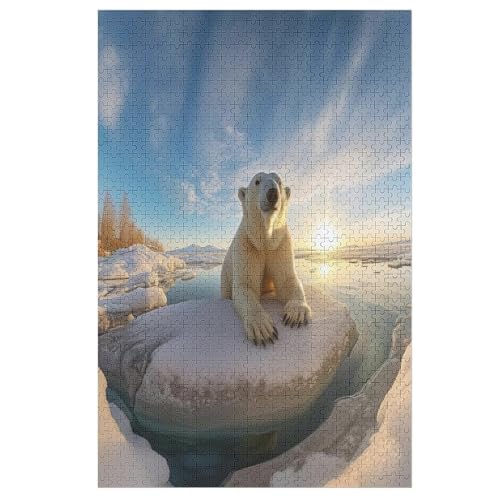 Eisbär Puzzle 1000 Teile, Holzpuzzle Für Erwachsene Kinder, Impossible Puzzles, Geschicklichkeitsspiel Für Die Ganze Familie 78×53cm Eisbär Puzzle 1000 Teile, Holzpuzzle Für Erwachsene Kinder, Impossible Puzzles, Geschicklichkeitsspiel Für Die Ganze Familie 78×53cm von DCCCY