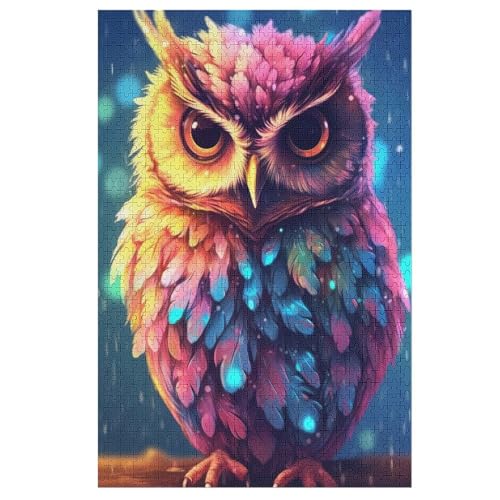 Eule 1000 Teile Puzzles Für Erwachsene,Holzpuzzle - Verringerter Druck Schwieriges Unmögliche Puzzle Für 12+ Kinder 78×53cm Eule 1000 Teile Puzzles Für Erwachsene,Holzpuzzle - Verringerter Druck Schwieriges Unmögliche Puzzle Für 12+ Kinder 78×53cm von DCCCY