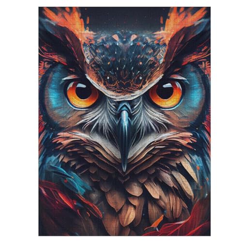 Eule Holzpuzzle 500 Teile,Puzzles Für Erwachsene, Impossible Puzzle, Kinder Legespiel 55×41cm Eule Holzpuzzle 500 Teile,Puzzles Für Erwachsene, Impossible Puzzle, Kinder Legespiel 55×41cm von DCCCY