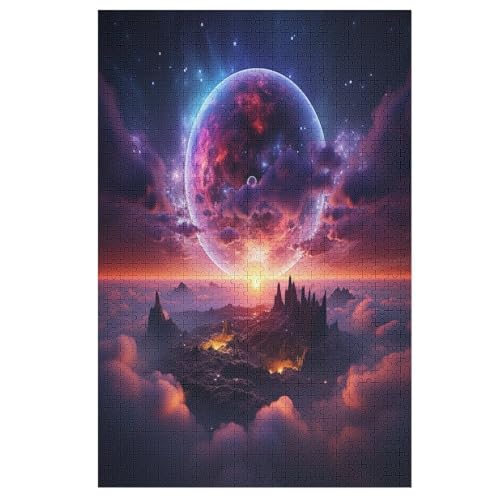 Fantasielandschaft Holzpuzzle Erwachsene - 1000 Teiliges Jigsaw Knobelspiel - Puzzle Für Erwachsene & Kinder - Outdoor & Reisespielzeug 78×53cm von DCCCY