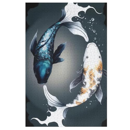Fisch -Puzzle, 1000 Teile,Holzpuzzle Für Erwachsene Kinder, Lustiges Spielzeug, Denkspiel, Bildungsspiel, 78×53cm von DCCCY
