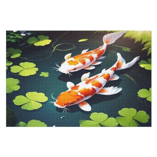 Fisch Puzzles Für Erwachsene, 1000-teiliges Holzpuzzle, Geeignet Für Kinder Ab 12 Jahren, Die Pädagogische Puzzle Lernen （75×50cm） von DCCCY