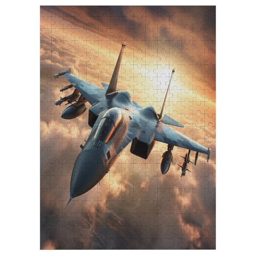 Flugzeugjäger Puzzles 300 Teile Erwachsener Kniffel Spaß Für Die Ganze Familie, Holzpuzzle Kinder Erwachsene, Impossible Puzzle Schwer 42×30cm von DCCCY