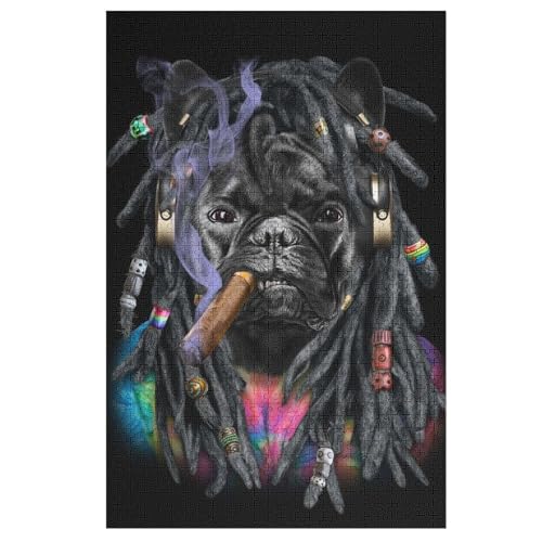 Französische Bulldogge Holzpuzzle 1000 Teile Klassische Puzzles Erwachsene Kinder Puzzle DIY Kit Holzspielzeug Einzigartiges Geschenk 78×53cm Französische Bulldogge Holzpuzzle 1000 Teile Klassische Puzzles Erwachsene Kinder Puzzle DIY Kit Holzspielzeug Einzigartiges Geschenk 78×53cm von DCCCY