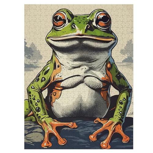 Frog -Puzzle, 500 Teile,Holzpuzzle Für Erwachsene Kinder, Lustiges Spielzeug, Denkspiel, Bildungsspiel, 55×41cm Frog -Puzzle, 500 Teile,Holzpuzzle Für Erwachsene Kinder, Lustiges Spielzeug, Denkspiel, Bildungsspiel, 55×41cm von DCCCY
