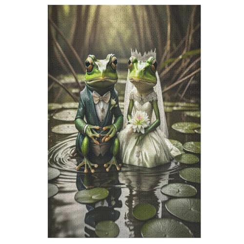 Frosch Holzpuzzle 1000 Teile Klassische Puzzles Erwachsene Kinder Puzzle DIY Kit Holzspielzeug Einzigartiges Geschenk 78×53cm Frosch Holzpuzzle 1000 Teile Klassische Puzzles Erwachsene Kinder Puzzle DIY Kit Holzspielzeug Einzigartiges Geschenk 78×53cm von DCCCY