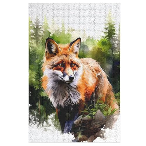 Fuchs Holzpuzzle 1000 Teile Klassische Puzzles Erwachsene Kinder Puzzle DIY Kit Holzspielzeug Einzigartiges Geschenk 78×53cm Fuchs Holzpuzzle 1000 Teile Klassische Puzzles Erwachsene Kinder Puzzle DIY Kit Holzspielzeug Einzigartiges Geschenk 78×53cm von DCCCY