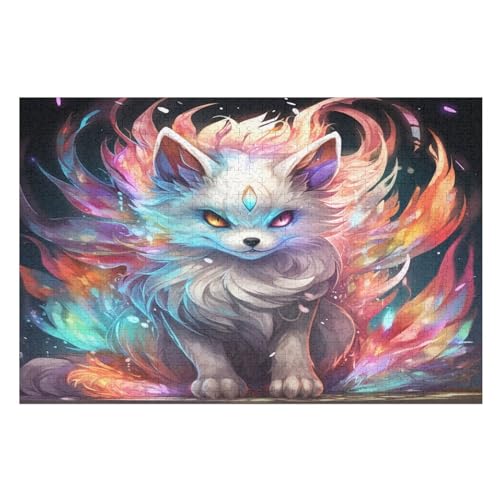 Fuchs -Puzzle, 1000 Teile,Holzpuzzle Für Erwachsene Kinder, Lustiges Spielzeug, Denkspiel, Bildungsspiel, （75×50cm） von DCCCY