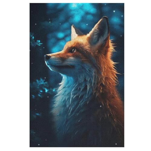 Fuchs Puzzles 1000 Teile Erwachsener Kniffel Spaß Für Die Ganze Familie, Holzpuzzle Kinder Erwachsene, Impossible Puzzle Schwer 78×53cm von DCCCY