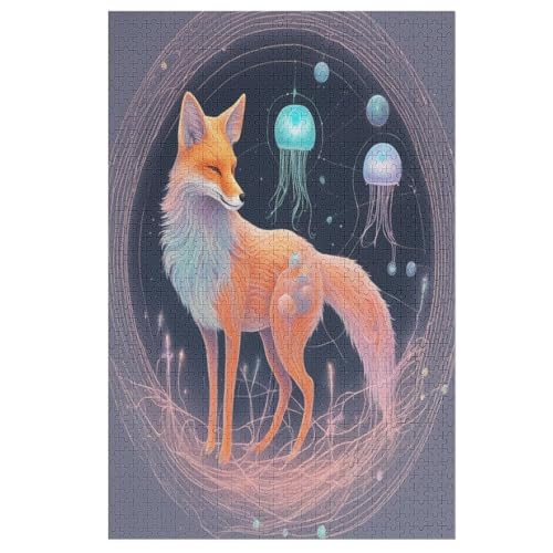 Fuchs Puzzles Für Erwachsene, 1000-teiliges Holzpuzzle, Geeignet Für Kinder Ab 12 Jahren, Die Pädagogische Puzzle Lernen 78×53cm von DCCCY