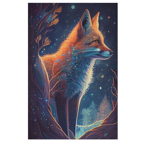 Fuchs-Puzzlespiel Aus Holz, 1000 Puzzleteile, Puzzle Für Teenager Und Erwachsene, Kreatives Spielzeug, Puzzles, 78×53cm von DCCCY