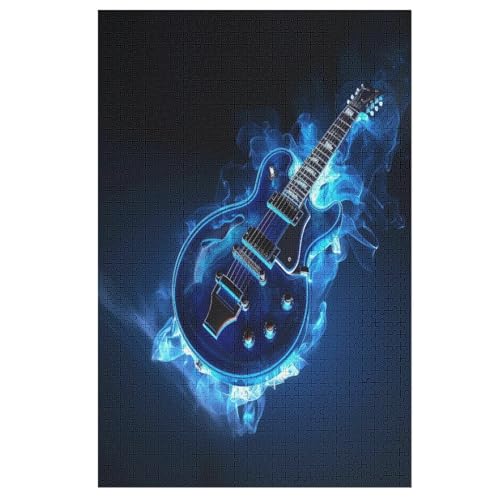 Gitarren 1000 Teile Puzzles, Wood Craft, Hochwertiges Modernes Puzzle, DIY, Für Erwachsene Und Kinder Ab 12 Jahren, 78×53cm von DCCCY