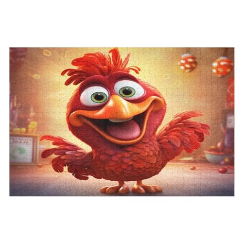 Hahn Holzpuzzle - 1000 Teiliges Jigsaw Knobelspiel - Puzzle Für Erwachsene & Kinder - Outdoor & Reisespielzeug （75×50cm） von DCCCY