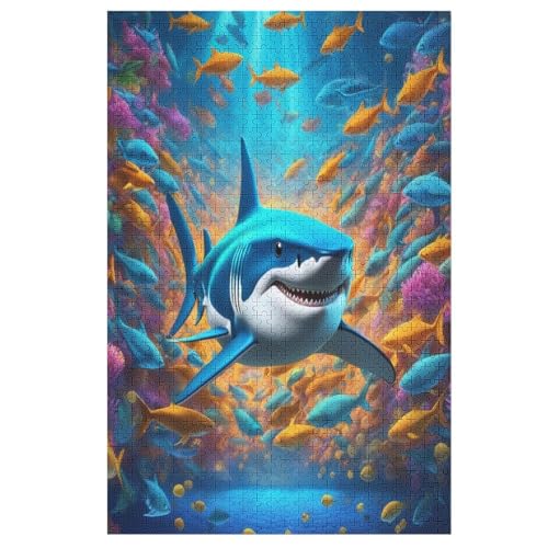 Hai 1000 Teile Puzzles Für Erwachsene, Impossible Puzzle, Geschicklichkeitsspiel Für Die Ganze Familie, Kinder Holzpuzzle 78×53cm Hai 1000 Teile Puzzles Für Erwachsene, Impossible Puzzle, Geschicklichkeitsspiel Für Die Ganze Familie, Kinder Holzpuzzle 78×53cm von DCCCY