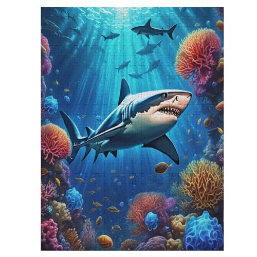 Hai-Puzzlespiel Aus Holz, 500 Puzzleteile, Kreatives Puzzle Für Teenager Und Erwachsene, Kreatives Spielzeug, Puzzles, 55×41cm Hai-Puzzlespiel Aus Holz, 500 Puzzleteile, Kreatives Puzzle Für Teenager Und Erwachsene, Kreatives Spielzeug, Puzzles, 55×41cm von DCCCY