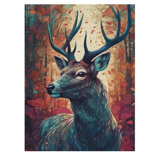 Hirsch 500 Teile Premium-Puzzles Für Erwachsene Kinder- Holzpuzzles Spaß Und Lernspiele - Perfekte Puzzle-Geschenke 55×41cm Hirsch 500 Teile Premium-Puzzles Für Erwachsene Kinder- Holzpuzzles Spaß Und Lernspiele - Perfekte Puzzle-Geschenke 55×41cm von DCCCY