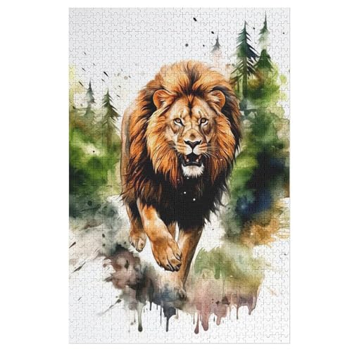 Holzpuzzle 1000 Teile, Löwe Puzzles Erwachsene Und Kinder, Am Besten Für Die Familienspielsammlung 78×53cm Holzpuzzle 1000 Teile, Löwe Puzzles Erwachsene Und Kinder, Am Besten Für Die Familienspielsammlung 78×53cm von DCCCY