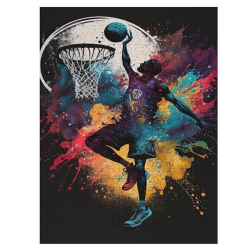 Holzpuzzle 500 Teile, Astronaut Basketball Puzzles Erwachsene Und Kinder, 55×41cm Holzpuzzle 500 Teile, Astronaut Basketball Puzzles Erwachsene Und Kinder, 55×41cm von DCCCY