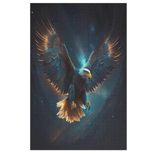 Holzpuzzle Adler Puzzle 1000 Teile Erwachsene Klassische Pädagogisches Spielzeug Kinder Lernspiel Herausforderndes Puzzles 78×53cm von DCCCY