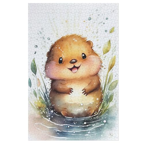 Holzpuzzle Biber Puzzle 1000 Teile Erwachsene Klassische Pädagogisches Spielzeug Kinder Lernspiel Herausforderndes Puzzles 78×53cm von DCCCY