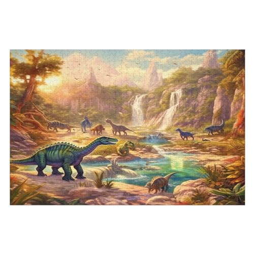 Holzpuzzle Dinosaurier Puzzle 1000 Teile Erwachsene Klassische Pädagogisches Spielzeug Kinder Lernspiel Herausforderndes Puzzles （75×50cm） von DCCCY