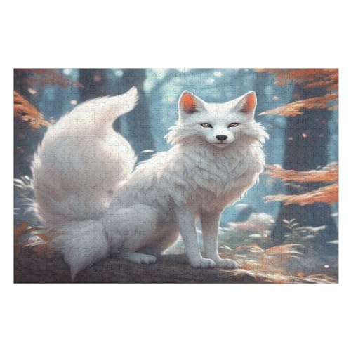 Holzpuzzle Fuchs Puzzle 1000 Teile Erwachsene Klassische Pädagogisches Spielzeug Kinder Lernspiel Herausforderndes Puzzles （75×50cm） von DCCCY