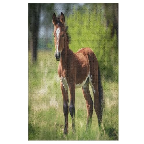 Holzpuzzle Horse Puzzle 1000 Teile Erwachsene Klassische Pädagogisches Spielzeug Kinder Lernspiel Herausforderndes Puzzles 78×53cm von DCCCY