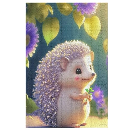 Holzpuzzle Igel Puzzle 1000 Teile Erwachsene Klassische Pädagogisches Spielzeug Kinder Lernspiel Herausforderndes Puzzles 78×53cm von DCCCY