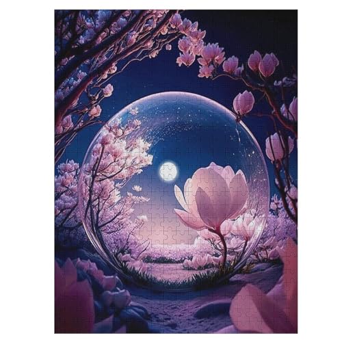 Holzpuzzle Kirschbaumkunst Japan Puzzle 500 Teile Erwachsene Klassische Pädagogisches Spielzeug Kinder Lernspiel Herausforderndes Puzzles 55×41cm von DCCCY