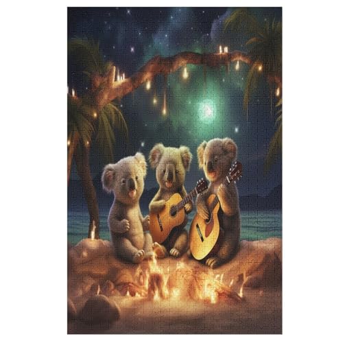 Holzpuzzle Koala Puzzle 1000 Teile Erwachsene Klassische Pädagogisches Spielzeug Kinder Lernspiel Herausforderndes Puzzles 78×53cm von DCCCY