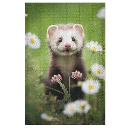 Holzpuzzle Nerzs Puzzle 1000 Teile Erwachsene Klassische Pädagogisches Spielzeug Kinder Lernspiel Herausforderndes Puzzles 78×53cm von DCCCY