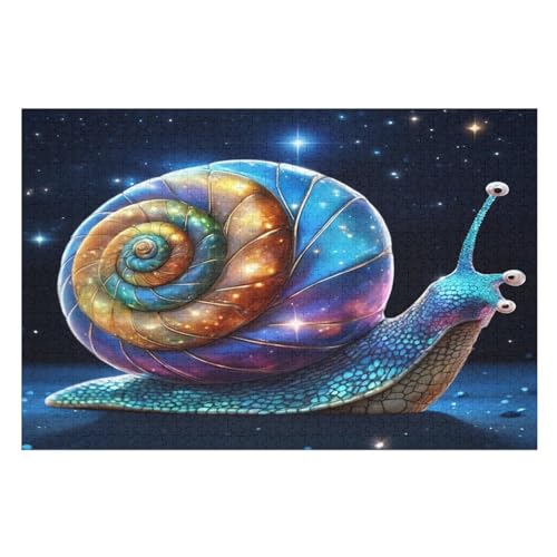 Holzpuzzle Süße Schnecke Puzzle 1000 Teile Erwachsene Klassische Pädagogisches Spielzeug Kinder Lernspiel Herausforderndes Puzzles （75×50cm） von DCCCY