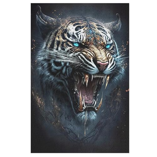 Holzpuzzle Tiger Puzzle 1000 Teile Erwachsene Klassische Pädagogisches Spielzeug Kinder Lernspiel Herausforderndes Puzzles 78×53cm von DCCCY