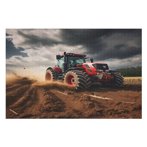 Holzpuzzle Traktor Puzzle 1000 Teile Erwachsene Klassische Pädagogisches Spielzeug Kinder Lernspiel Herausforderndes Puzzles （75×50cm） von DCCCY