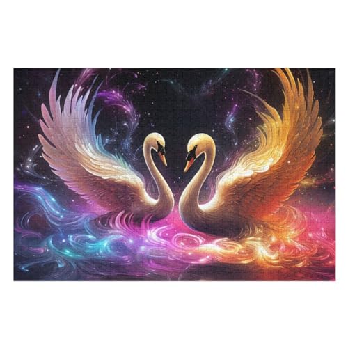 Holzpuzzles 1000 Teile Biene -Puzzle Für Jungen Und Mädchen, Schwierigkeitsgrad, Lernspiele, Familienspielzeug （75×50cm） von DCCCY