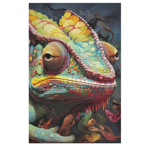 Holzpuzzles 1000 Teile Chamäleon -Puzzle Für Jungen Und Mädchen, Schwierigkeitsgrad, Lernspiele, Familienspielzeug 78×53cm Holzpuzzles 1000 Teile Chamäleon -Puzzle Für Jungen Und Mädchen, Schwierigkeitsgrad, Lernspiele, Familienspielzeug 78×53cm von DCCCY