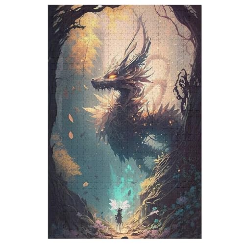 Holzpuzzles 1000 Teile Drache -Puzzle Für Jungen Und Mädchen, Schwierigkeitsgrad, Lernspiele, Familienspielzeug 78×53cm Holzpuzzles 1000 Teile Drache -Puzzle Für Jungen Und Mädchen, Schwierigkeitsgrad, Lernspiele, Familienspielzeug 78×53cm von DCCCY