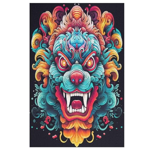 Holzpuzzles 1000 Teile Drache -Puzzle Für Jungen Und Mädchen, Schwierigkeitsgrad, Lernspiele, Familienspielzeug 78×53cm Holzpuzzles 1000 Teile Drache -Puzzle Für Jungen Und Mädchen, Schwierigkeitsgrad, Lernspiele, Familienspielzeug 78×53cm von DCCCY