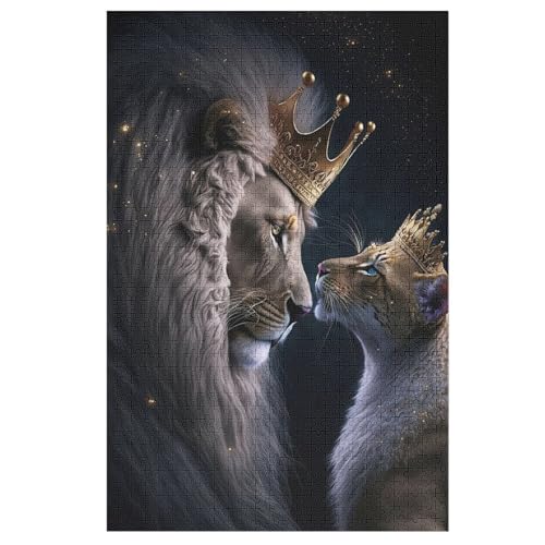 Holzpuzzles 1000 Teile Löwe -Puzzle Für Jungen Und Mädchen, Schwierigkeitsgrad, Lernspiele, Familienspielzeug 78×53cm Holzpuzzles 1000 Teile Löwe -Puzzle Für Jungen Und Mädchen, Schwierigkeitsgrad, Lernspiele, Familienspielzeug 78×53cm von DCCCY