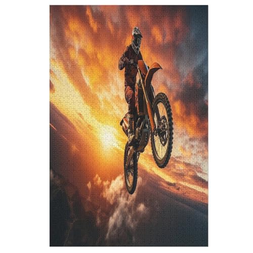 Holzpuzzles 1000 Teile Motocross -Puzzle Für Jungen Und Mädchen, Schwierigkeitsgrad, Lernspiele, Familienspielzeug 78×53cm Holzpuzzles 1000 Teile Motocross -Puzzle Für Jungen Und Mädchen, Schwierigkeitsgrad, Lernspiele, Familienspielzeug 78×53cm von DCCCY