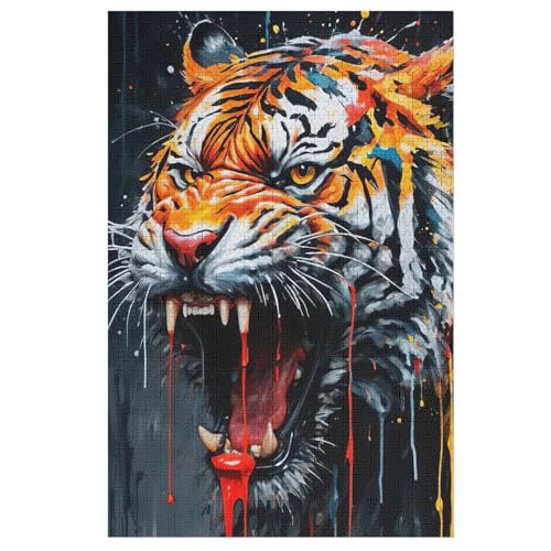 Holzpuzzles 1000 Teile Tiger -Puzzle Für Jungen Und Mädchen, Schwierigkeitsgrad, Lernspiele, Familienspielzeug 78×53cm Holzpuzzles 1000 Teile Tiger -Puzzle Für Jungen Und Mädchen, Schwierigkeitsgrad, Lernspiele, Familienspielzeug 78×53cm von DCCCY
