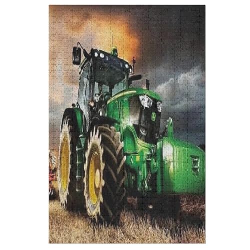 Holzpuzzles 1000 Teile Traktor -Puzzle Für Jungen Und Mädchen, Schwierigkeitsgrad, Lernspiele, Familienspielzeug 78×53cm von DCCCY
