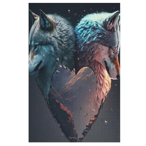 Holzpuzzles 1000 Teile Wolf -Puzzle Für Jungen Und Mädchen, Schwierigkeitsgrad, Lernspiele, Familienspielzeug 78×53cm Holzpuzzles 1000 Teile Wolf -Puzzle Für Jungen Und Mädchen, Schwierigkeitsgrad, Lernspiele, Familienspielzeug 78×53cm von DCCCY